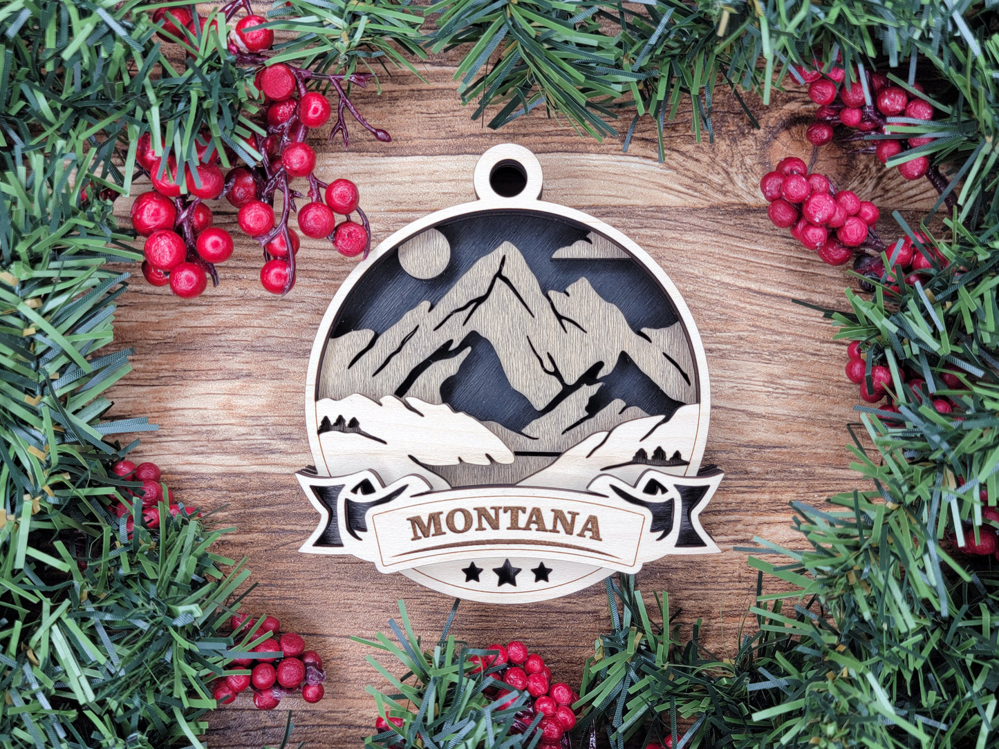 Discover America Wood Souvenir Ornament | 50 States