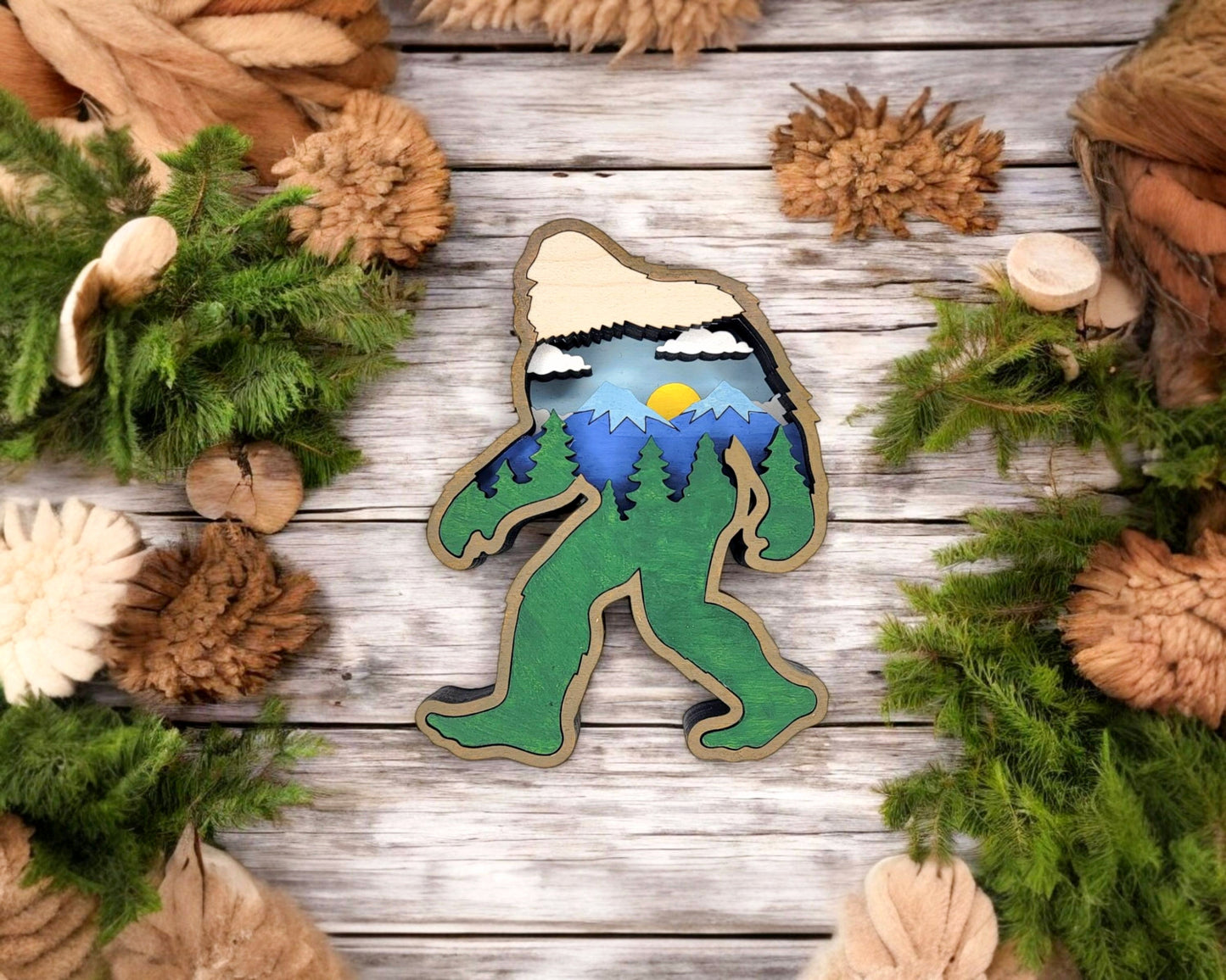 Layered Outdoor Nature Souvenir Ornament & Magnet